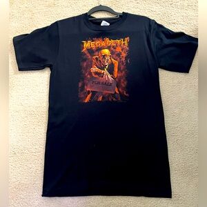 BRAND NEW MEGADEATH FOR SAKE SIMPLE BLACK MENS TSHIRT ANVIL SZ SMALL